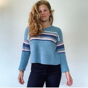 Pink Rose Vintage Striped Sweater